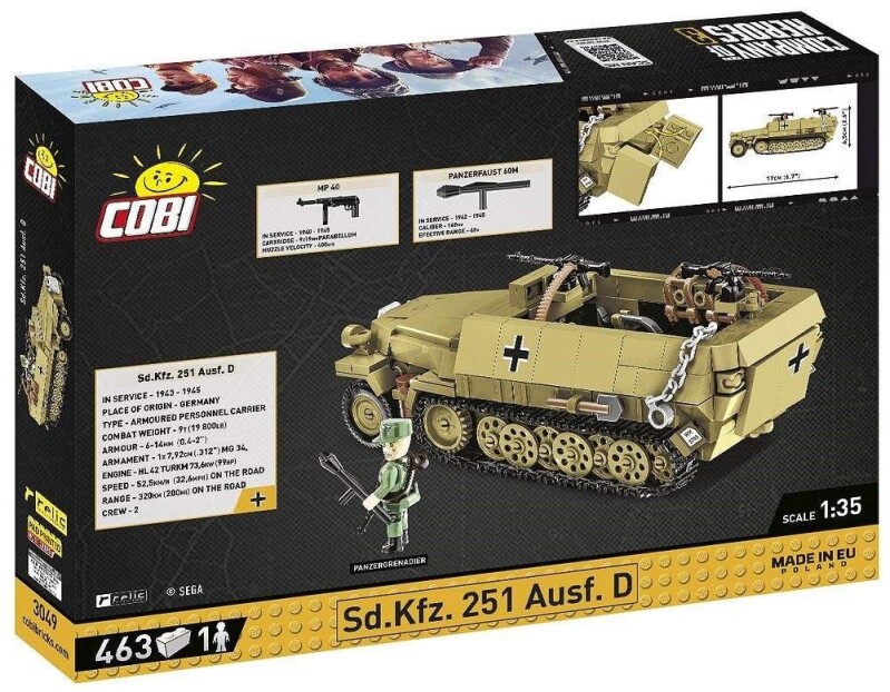 Cobi Německý obrněný transportér Sd.Kfz. 251 Ausf. D 1:35